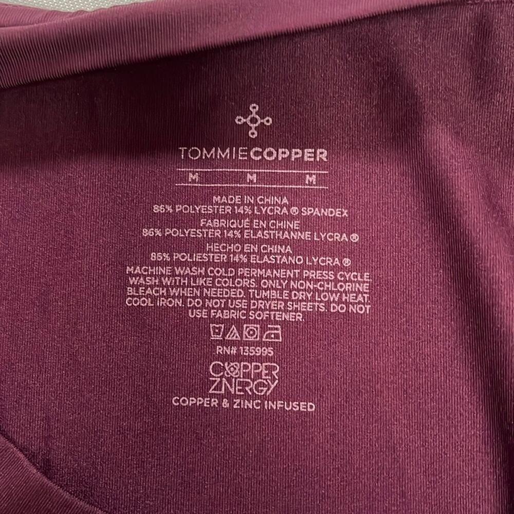 Tommie Copper Performance Raglan Long Sleeve T Shirt Sz M Amethyst w/ Dove Grey - Picture 2 of 8